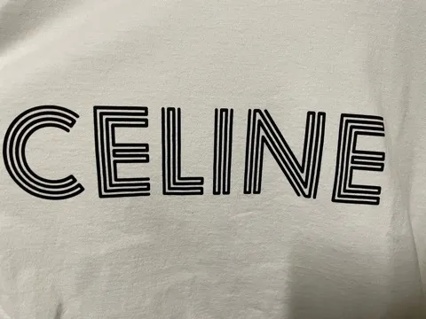 CELINE  |Crew Neck Street Style Plain Cotton Short Sleeves Logo