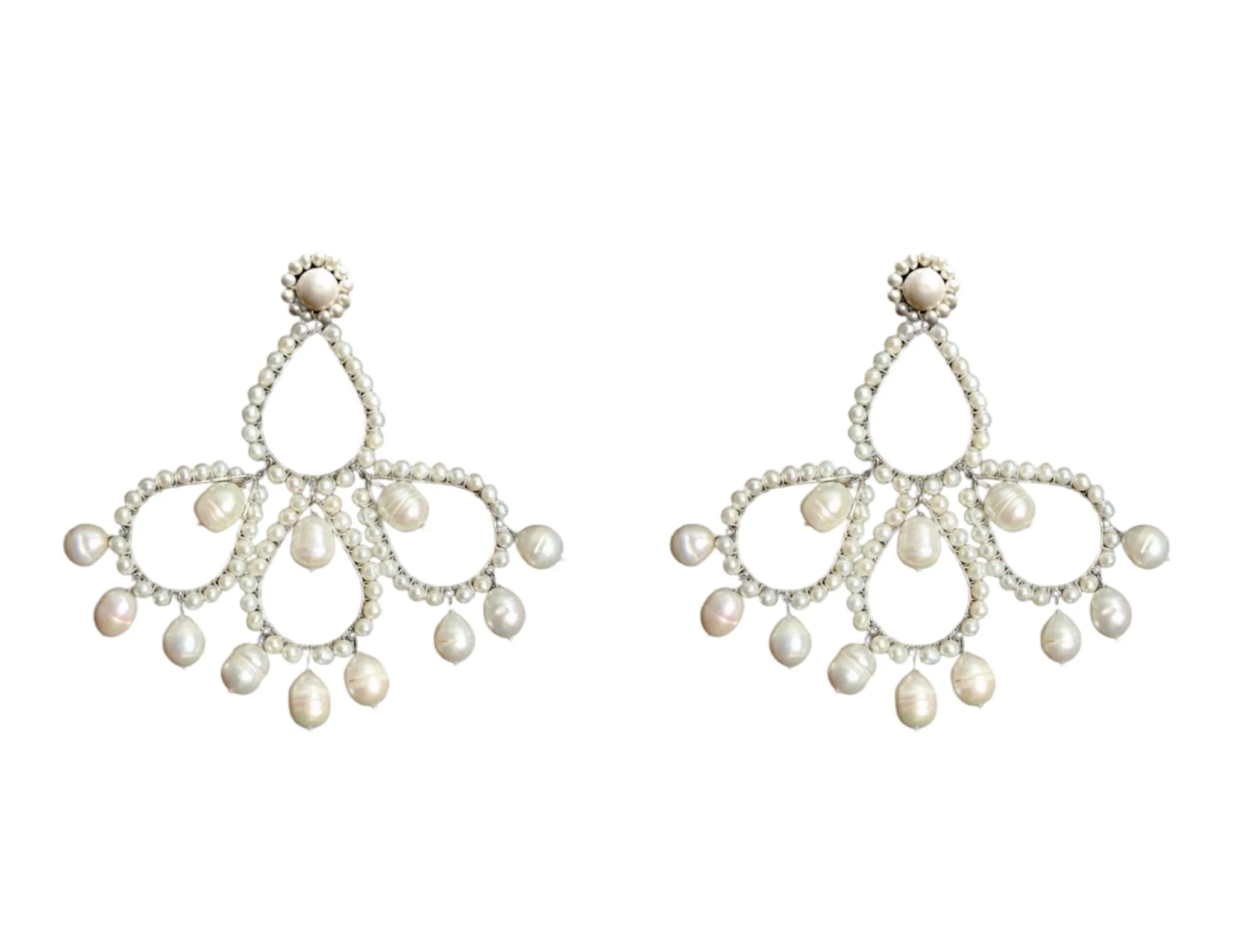 Chandelier Oversized Pearl Earrings