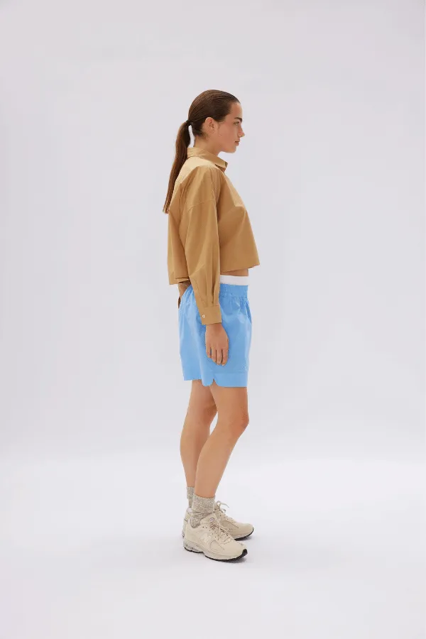 Chiara Cropped Shirt Toffee