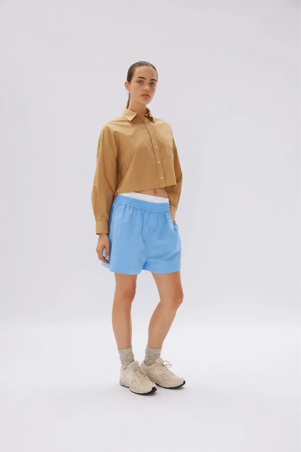 Chiara Cropped Shirt Toffee