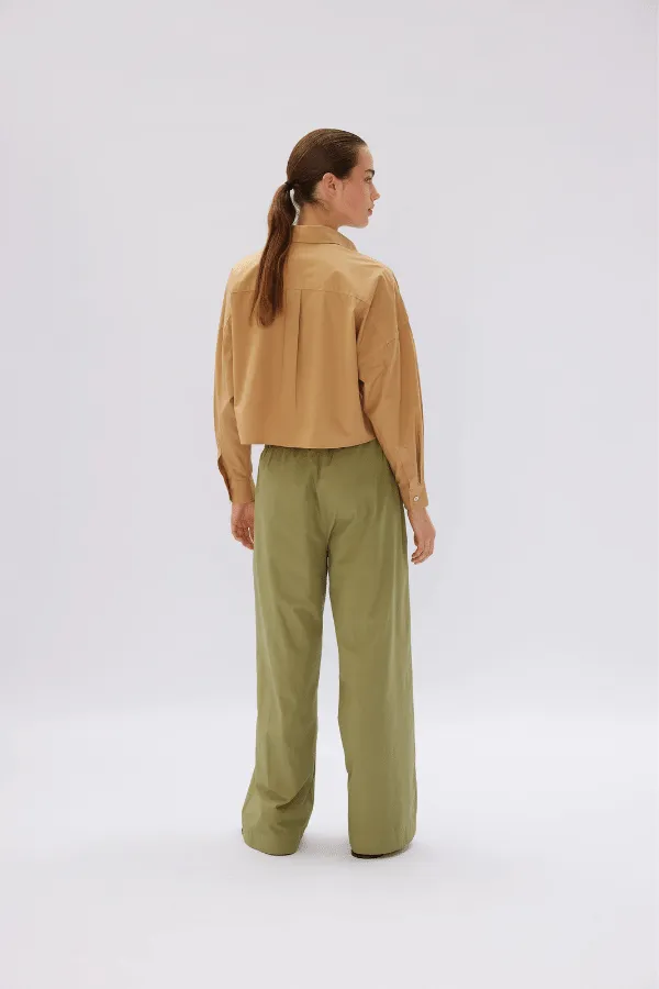 Chiara Cropped Shirt Toffee