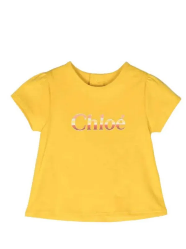 Chloe T-Shirt Ombre Logo Yellow