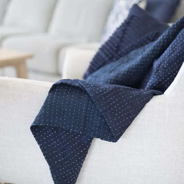 Cotton Throw - Indigo