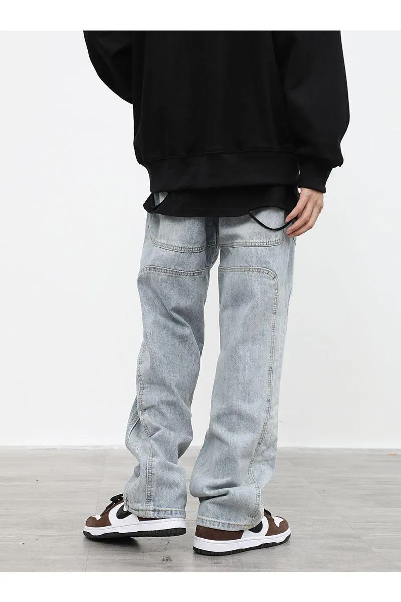 CZ Washed Structure Straight Jeans