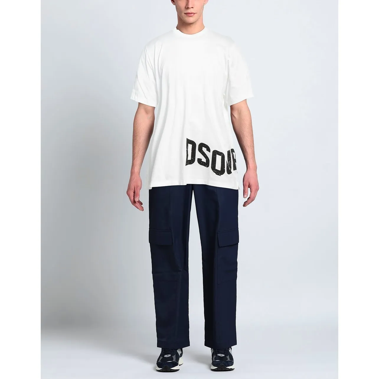 D SQUARED2  |Crew Neck Plain Cotton Short Sleeves Logo Luxury