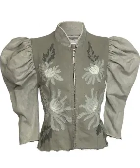 Deborah Lindquist Eco Lifestyle Women's Grey Fleur Denim Jacket