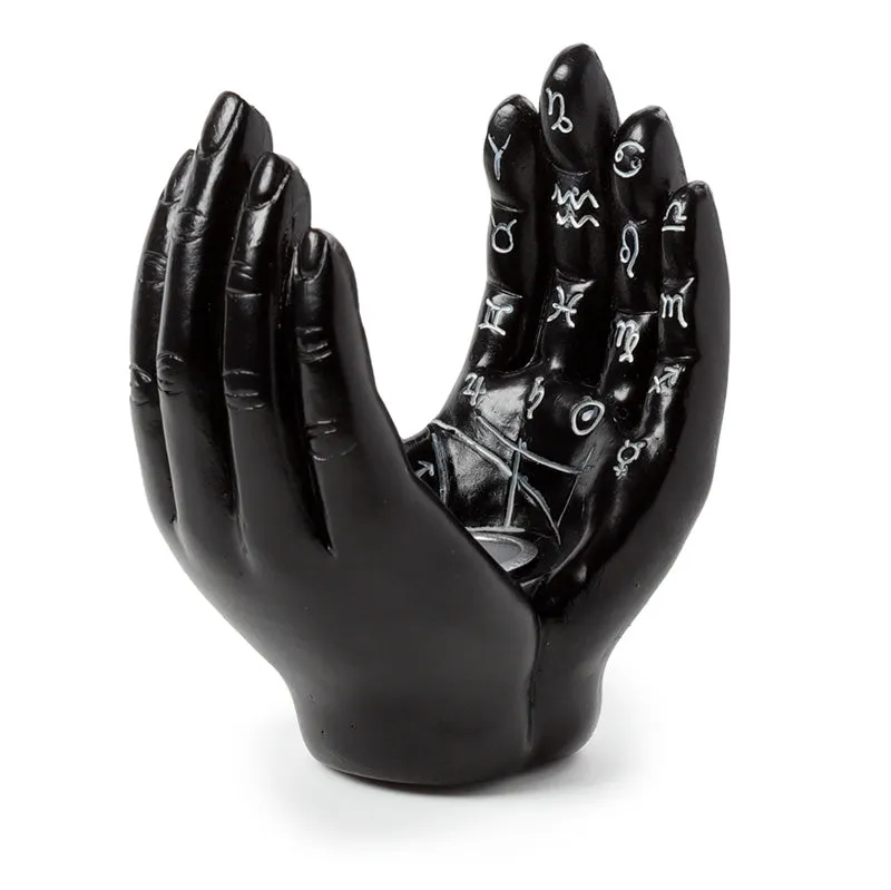 Decorative Incense Cone Burner - Mantric Hand/Tarot Hand Open Palms MANT09