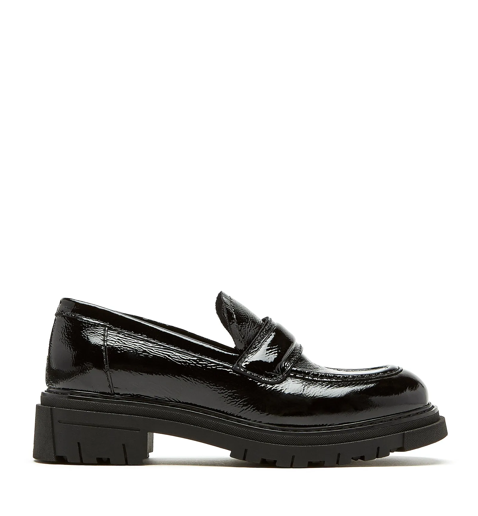 DELLA CRINKLE LEATHER LOAFER