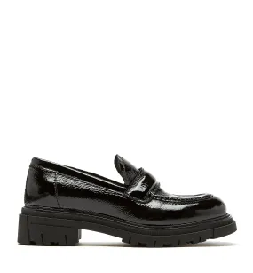 DELLA CRINKLE LEATHER LOAFER