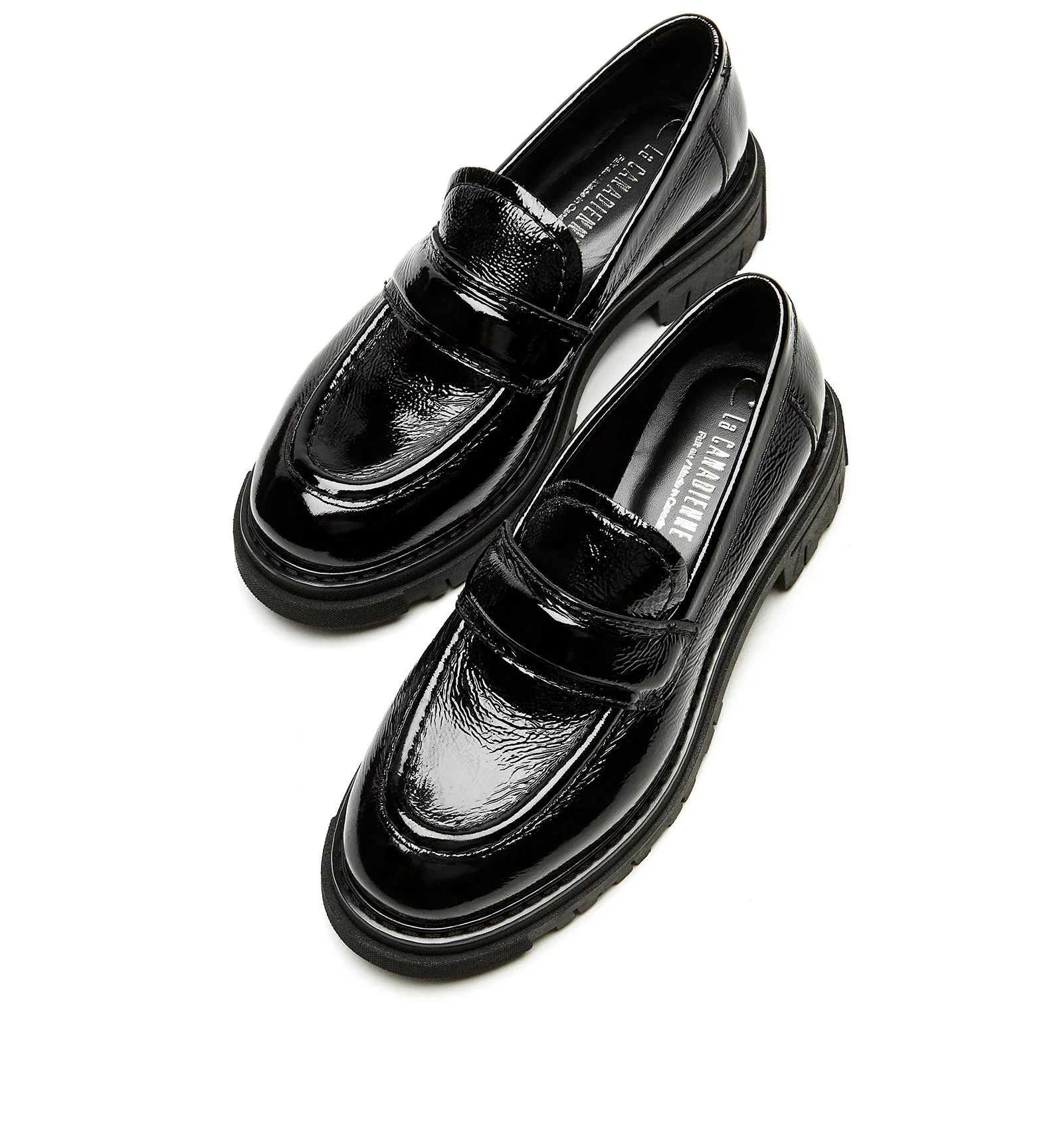 DELLA CRINKLE LEATHER LOAFER