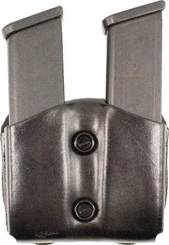 Desantis Double Mag Pouch Owb - Leather Single Stack 10/45 Blk