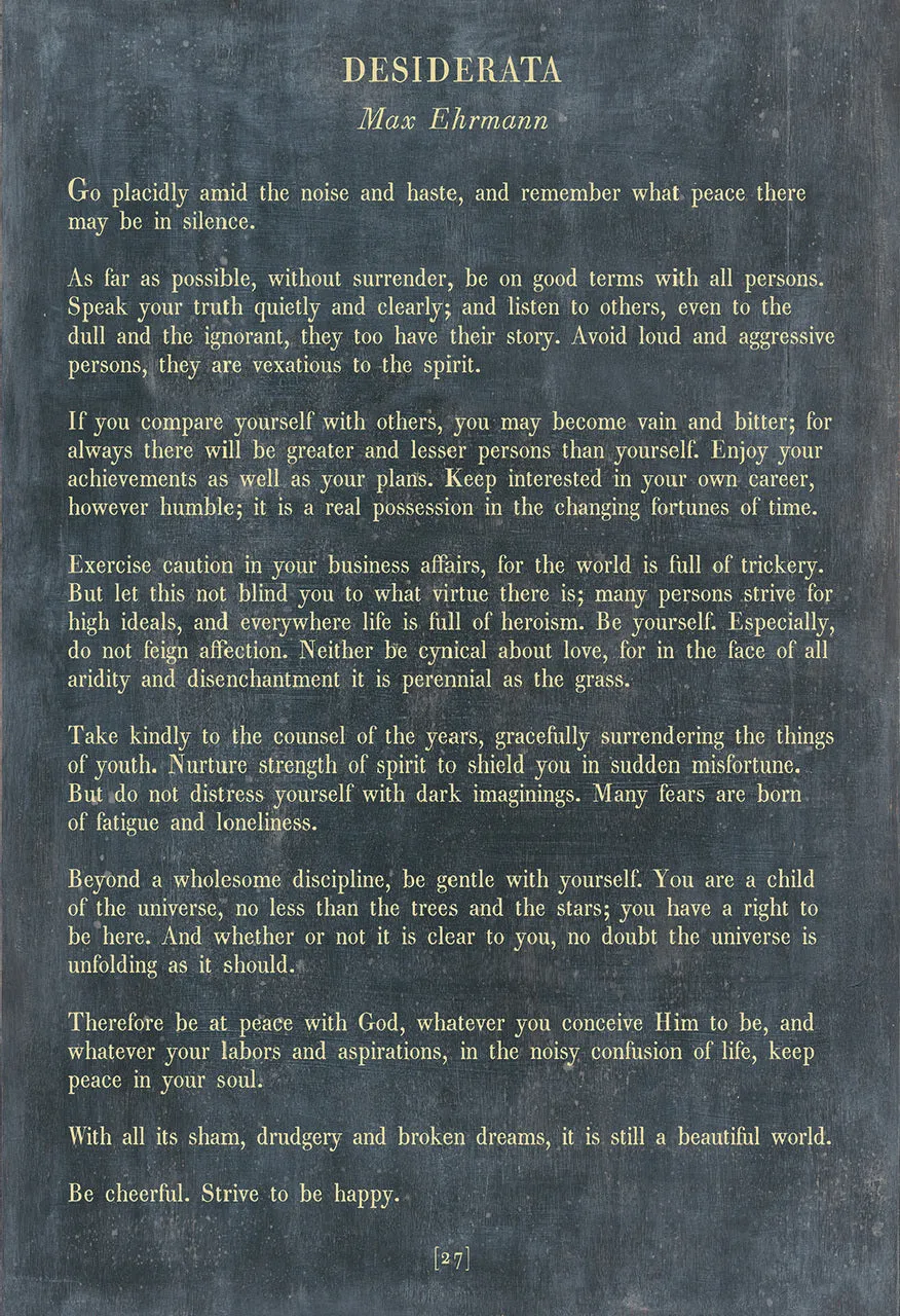 Desiderata Art Print (Poetry Collection)