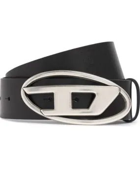 Diesel 4cm D Leather Buckle Belt