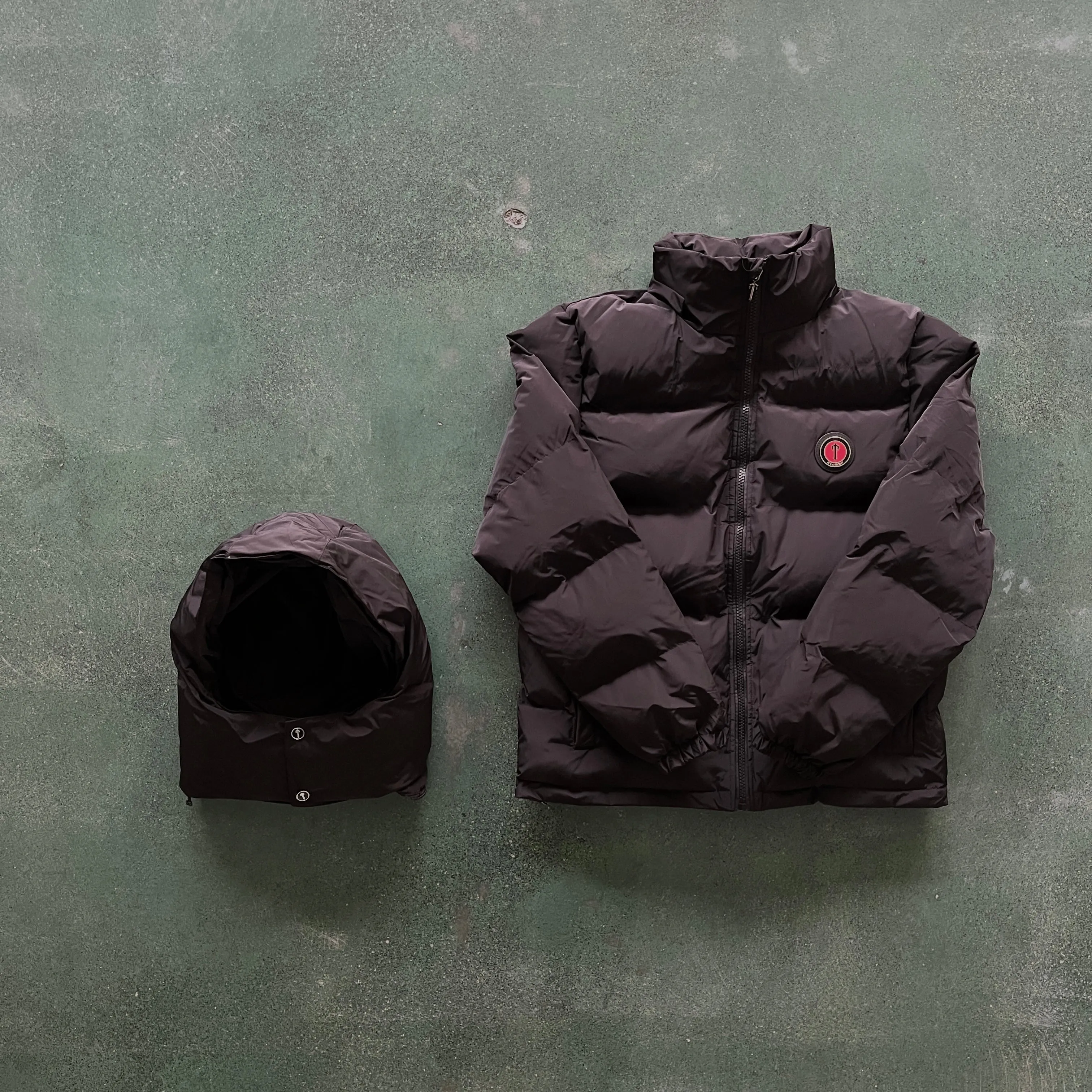 Down Jacket Black & Red Logo