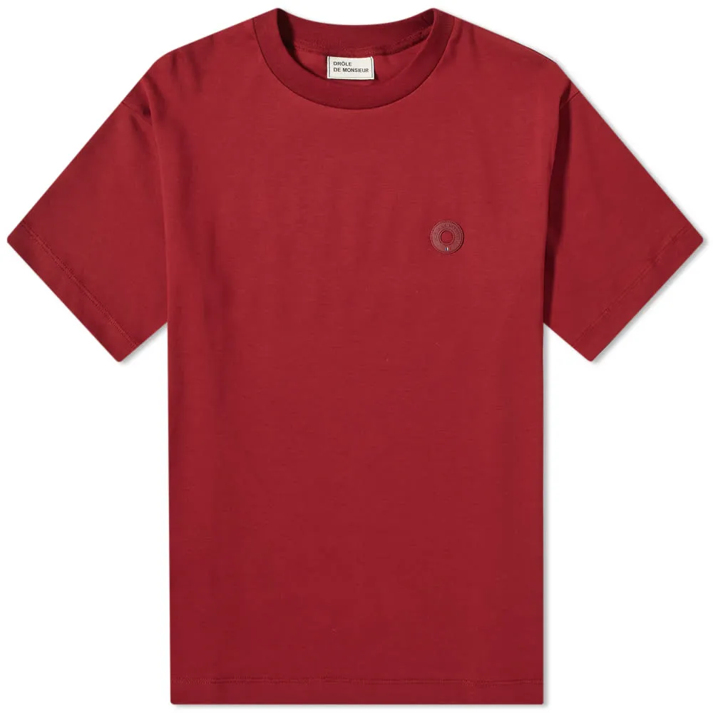 Drôle de Monsieur Back Print Slogan T-ShirtBurgundy