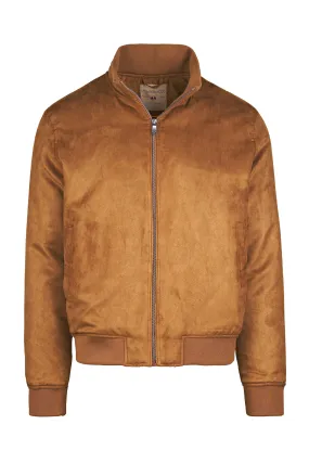 Eco-Suede Leather Bomber Jacket