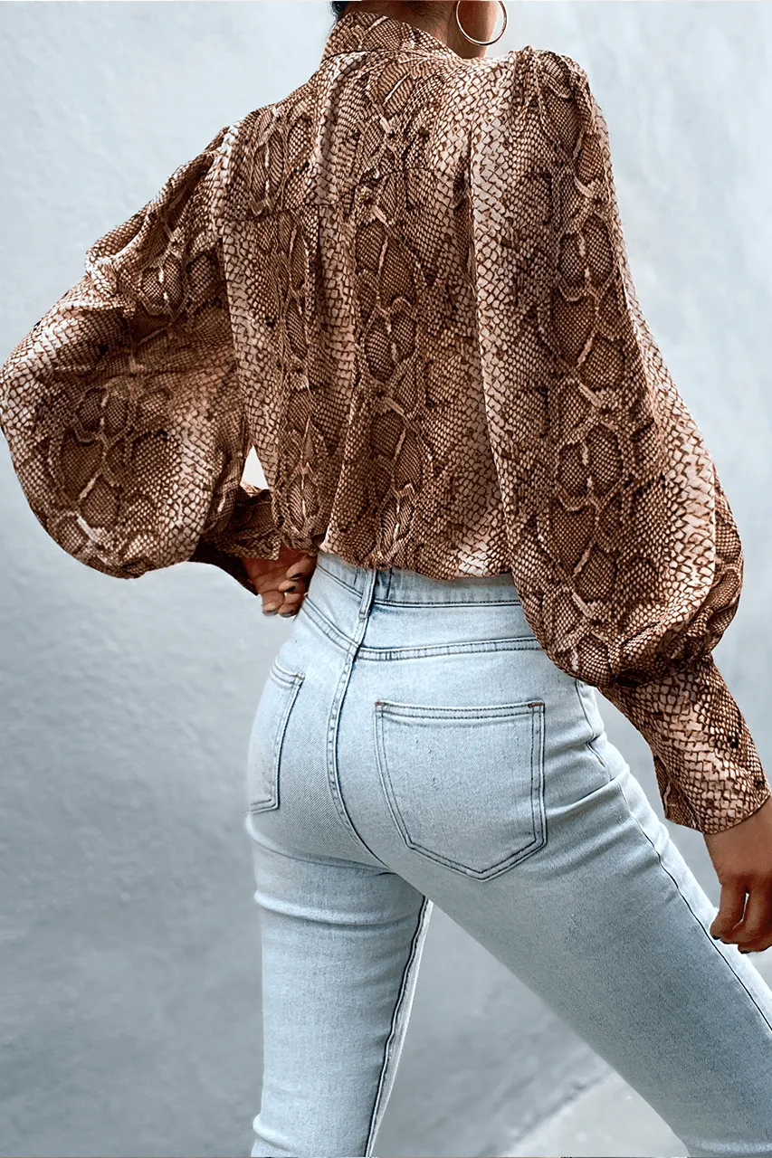 Ellis Top - Snake Print