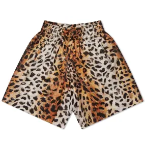 Endless Joy Satin Silk Leopard Print ShortsMulti