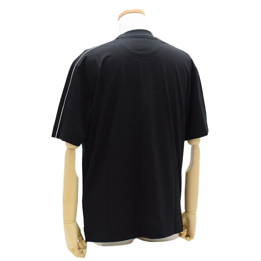 FENDI  |Crew Neck Plain Cotton Short Sleeves Logo Luxury