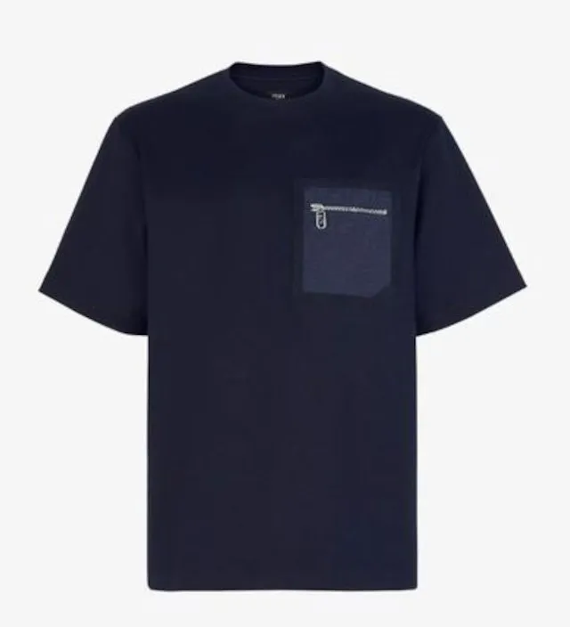 FENDI  |Crew Neck Street Style Cotton Short Sleeves Logo Luxury