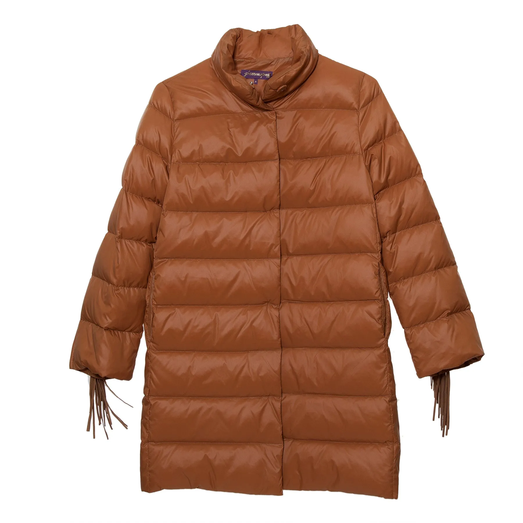 Fringe Car Coat  Tobacco