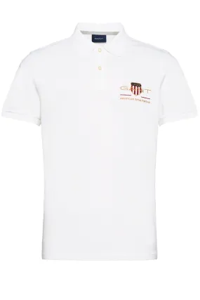 GANT Gold Shield Piqué Polo Regular White