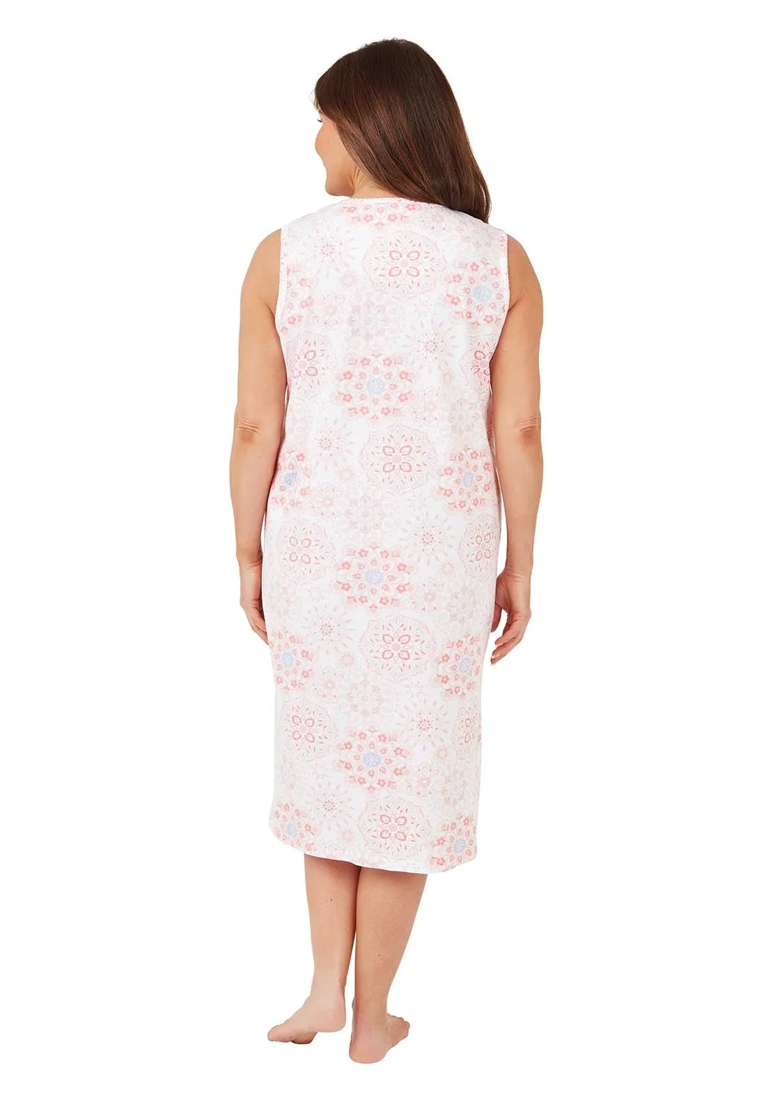 Geo 100% Cotton dress - Pink