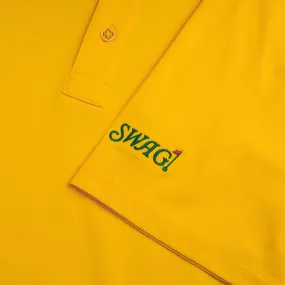 G/FORE Yellow Augusta Swag Script Polo Shirt