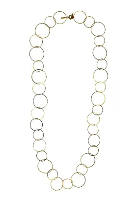 Gold Halo Lindy Links Long Necklace