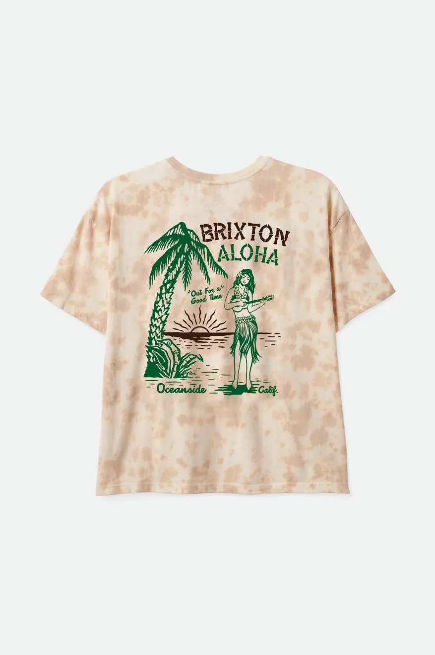 Good Time Oversized Boyfriend Tee - Safari Cloud Wash