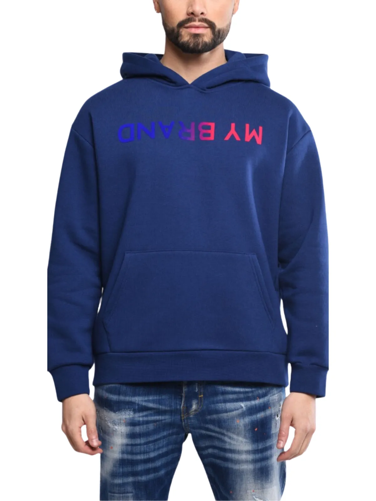 Gradient Mybrand Hoodie | NAVY