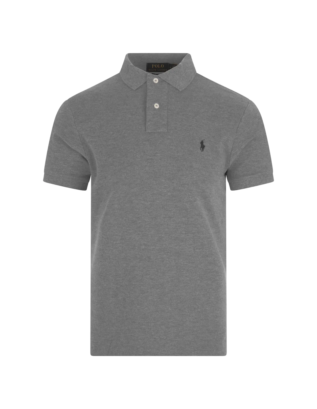 Grey Slim-Fit Piqu? Polo