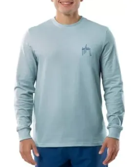 Guy Harvey Men's Palm Silos Long Sleeve T-Shirt