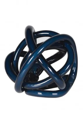 Hand Made Navy Blue Glass Knot    