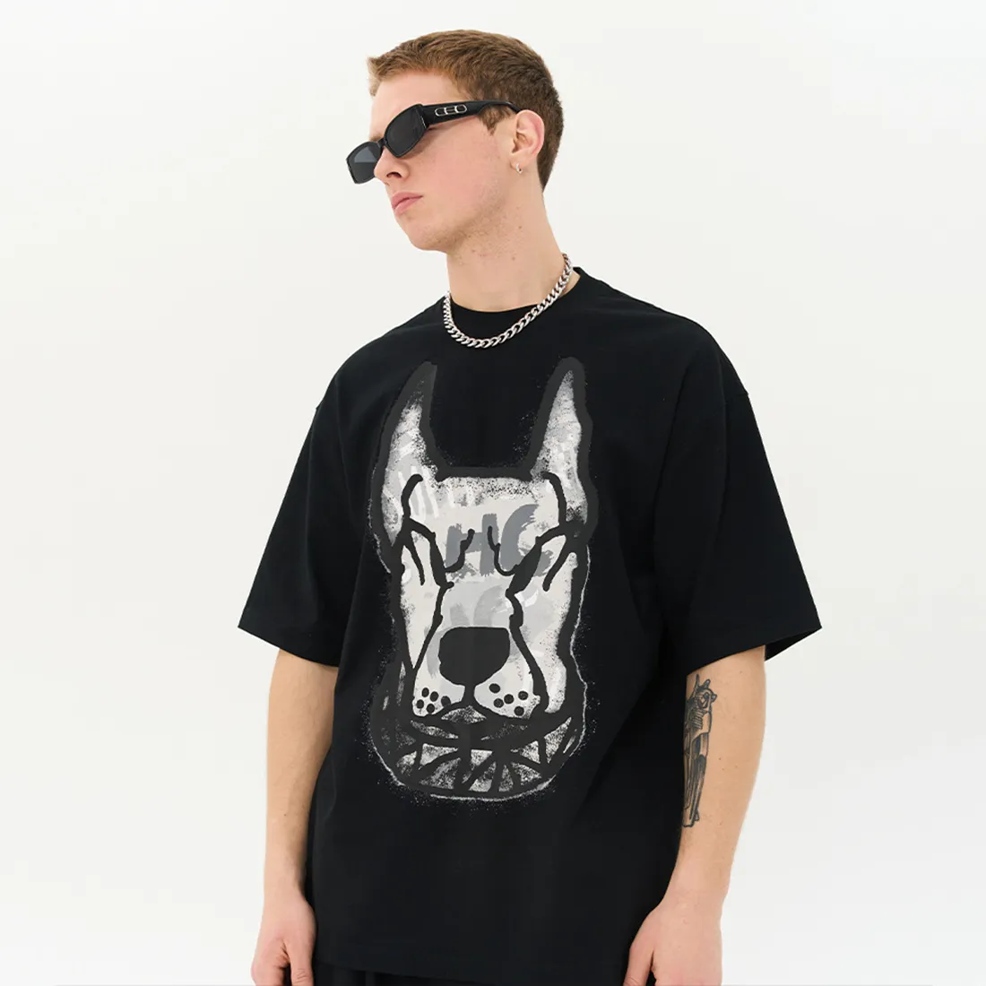 HARSH AND CRUEL  |Crew Neck Unisex Street Style Cotton Short Sleeves Oversized