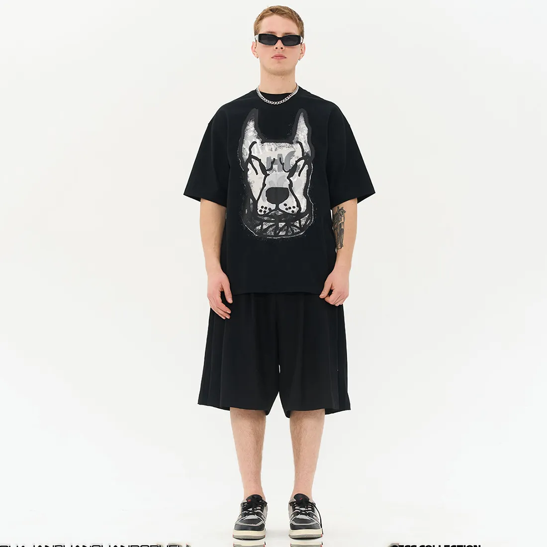 HARSH AND CRUEL  |Crew Neck Unisex Street Style Cotton Short Sleeves Oversized