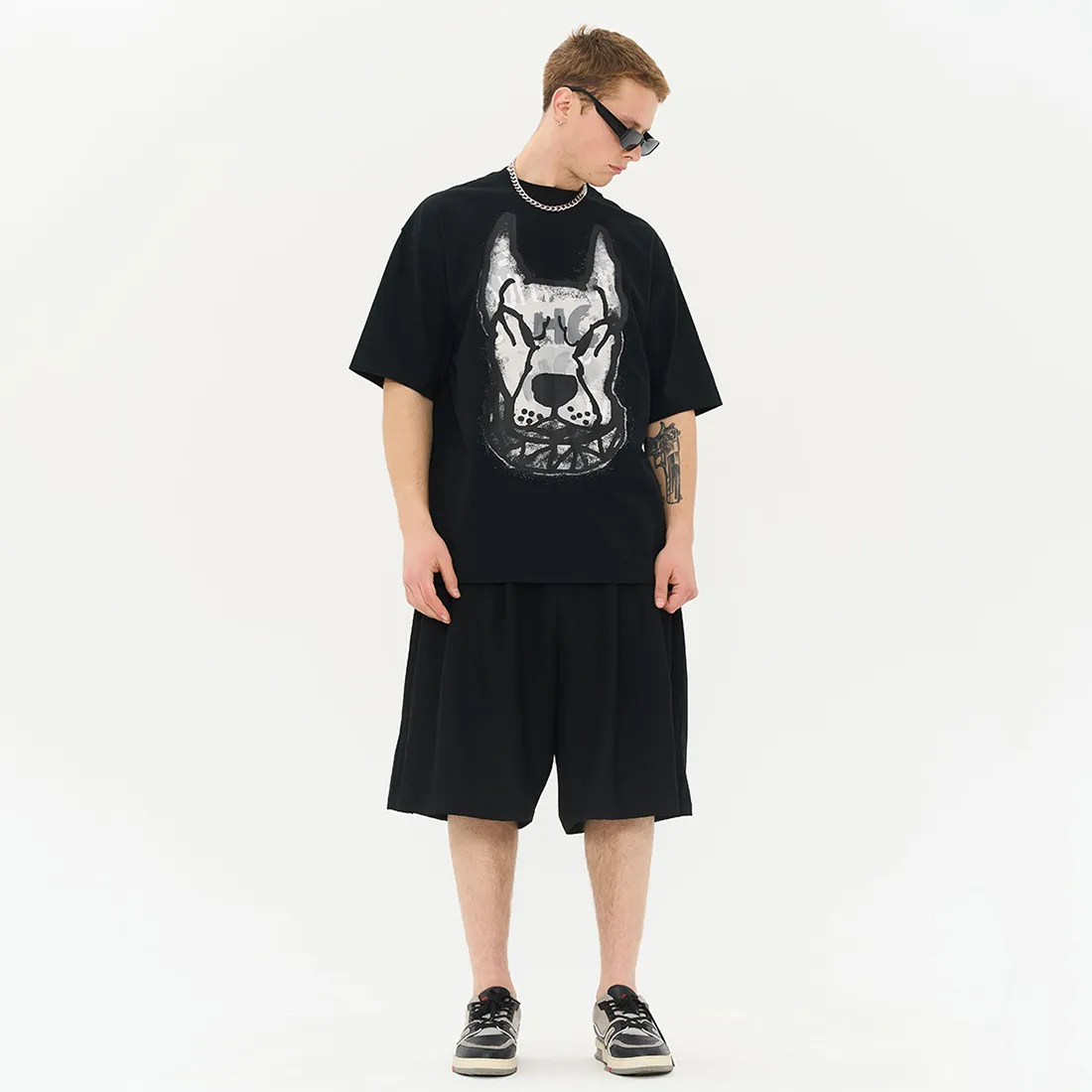 HARSH AND CRUEL  |Crew Neck Unisex Street Style Cotton Short Sleeves Oversized