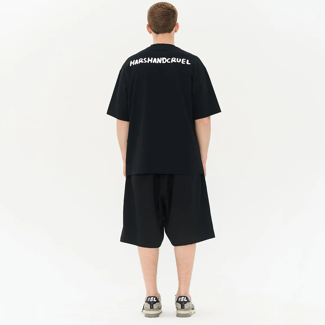 HARSH AND CRUEL  |Crew Neck Unisex Street Style Cotton Short Sleeves Oversized