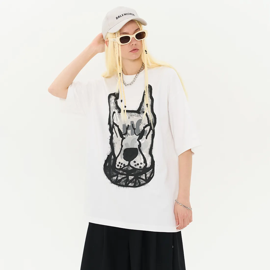 HARSH AND CRUEL  |Crew Neck Unisex Street Style Cotton Short Sleeves Oversized