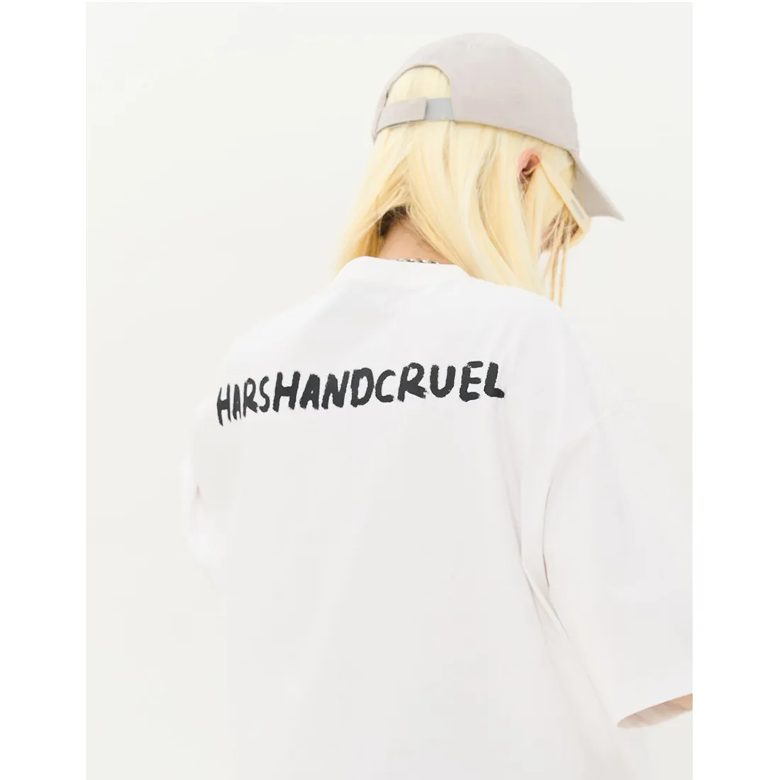 HARSH AND CRUEL  |Crew Neck Unisex Street Style Cotton Short Sleeves Oversized