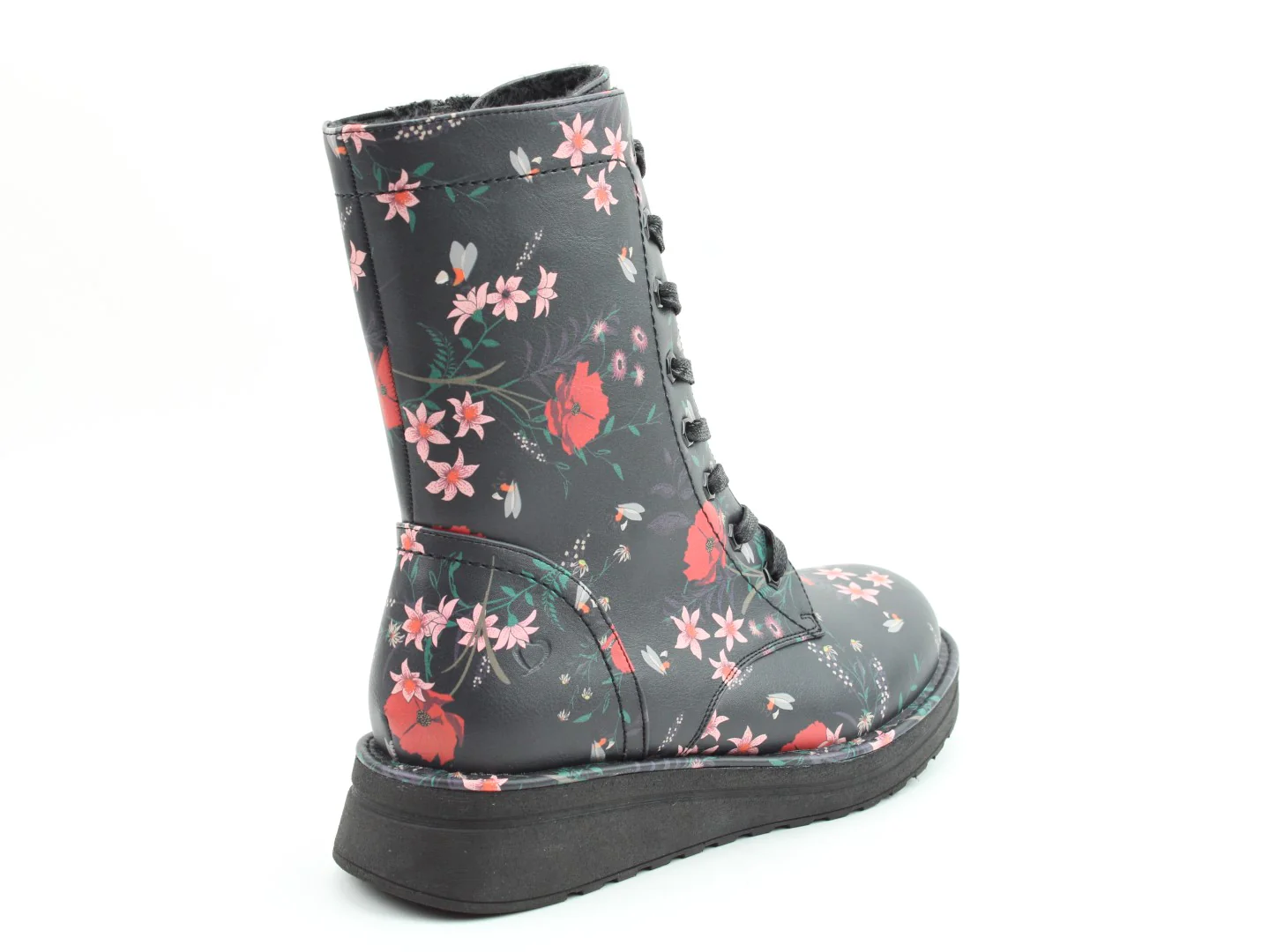 Heavenly Feet – Martina 4 Bee/Flower Print Black