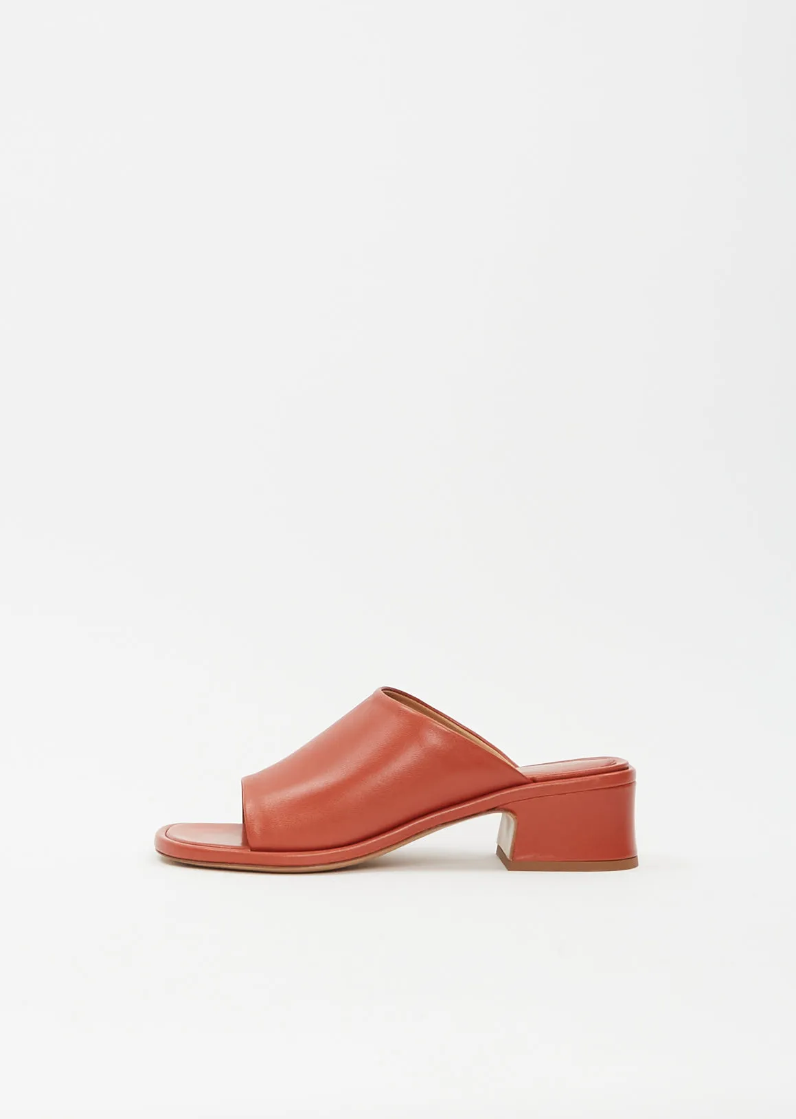 Heeled Leather Mule