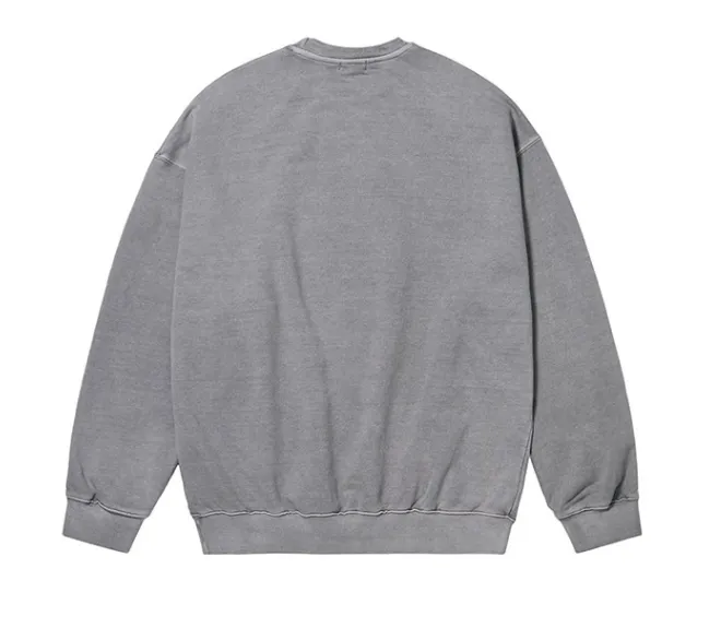 HUE  |Unisex Street Style Long Sleeves Plain Cotton Oversized