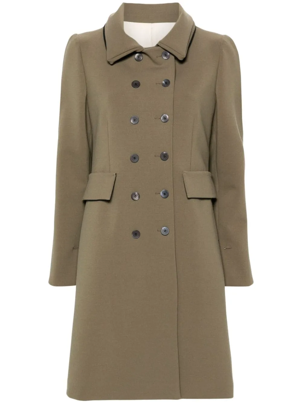 IBRIGU double-breasted coat - Green