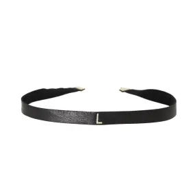 Initial Diamond Leather Choker