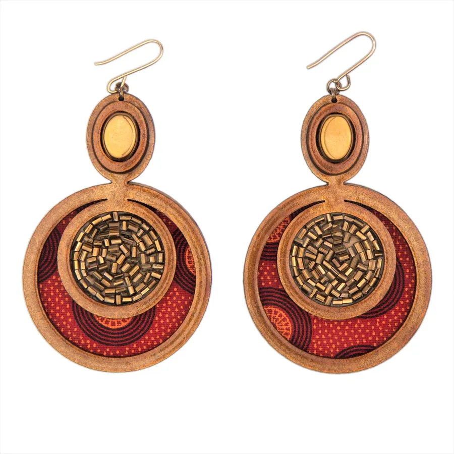 INKATURAH Mother Daughter African Print Earrings