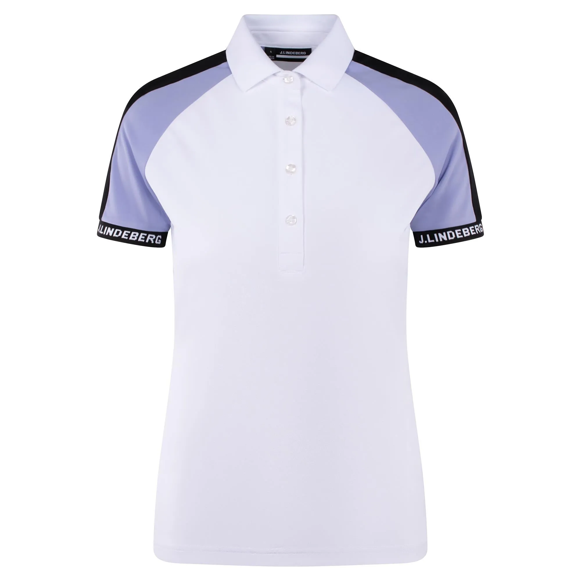 J Lindeberg Perinne Ladies Golf Polo Shirt White