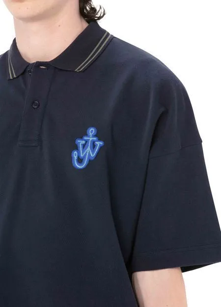 J W ANDERSON  |Plain Cotton Short Sleeves Logo Designers Polos