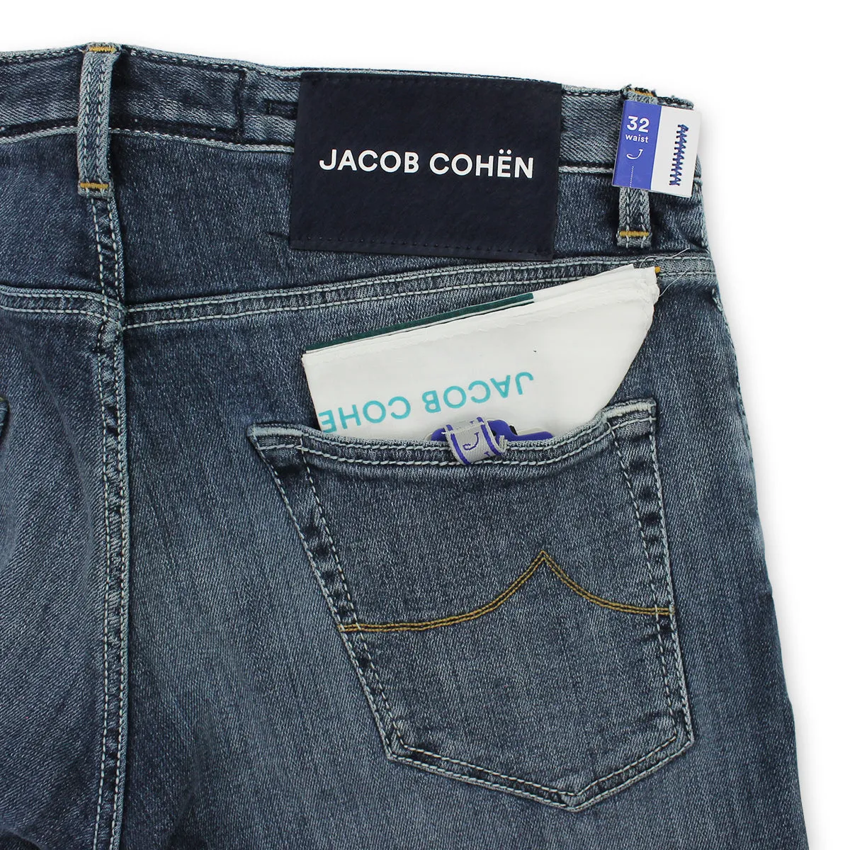 Jacob Cohen - Chris Skinny Fit Navy Badge Jeans