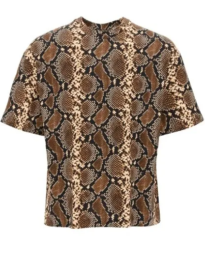 Jil Sander  |Crew Neck Unisex Street Style Cotton Short Sleeves Python